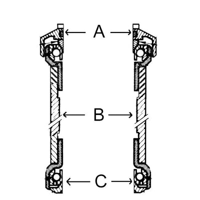 Messingschlager tange seiki ahead set 1.1 8 aluminium zwart
