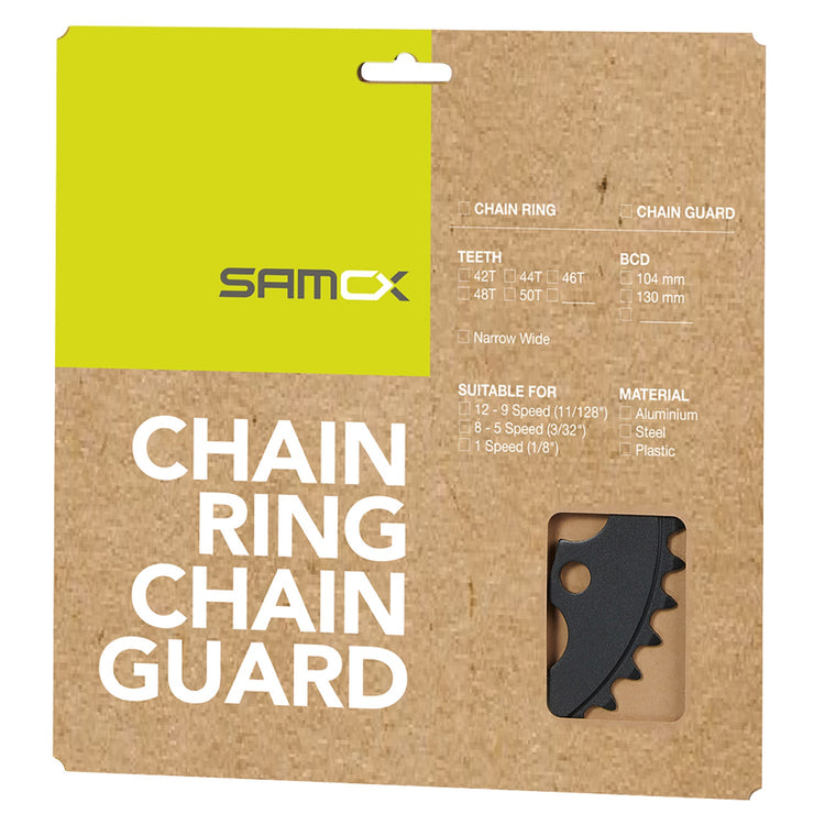 Messingschlager samox e-bike kettingblad nw 42t bcd 104 mm. 1 2x3 32 en 11 128 staal zwart