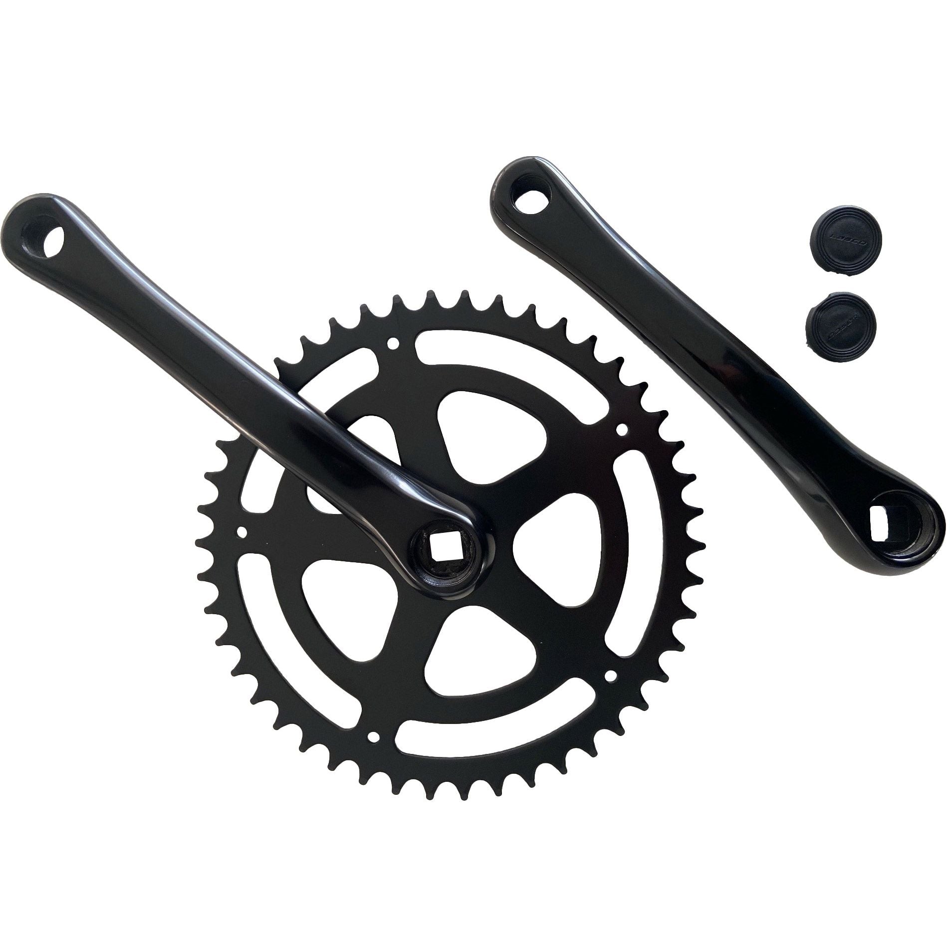 Hulzebos cycle parts b.v. white label crankstel 46t 170mm aluminium zwart