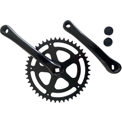Hulzebos cycle parts b.v. white label crankstel 46t 170mm aluminium zwart