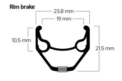 Ryde b.v. velg 26' - 14 zac2000 26 -559 zwart 32 gts. cnc