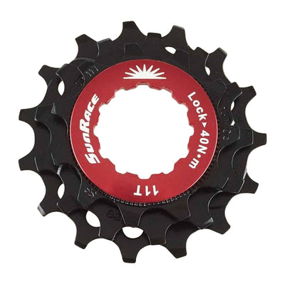 Sturmey-archer europa n.v. sunrace sluitring met kransjes 11v 11 13 15t zwart