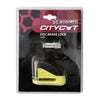 Falko import export citycat disc brake lock yellow with bag + reminder cable*