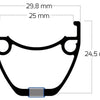 Ryde b.v. velg 28' - 14 622 zac25 aluminium zwart disc