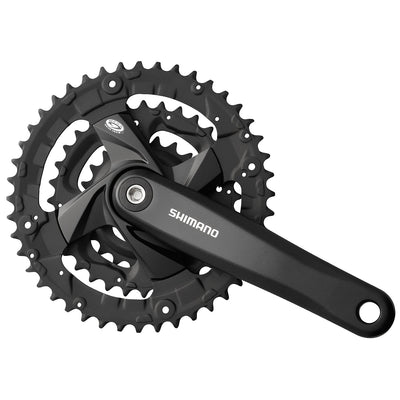 Messingschlager shimano fc-m371 kettingwiel set 9 spd. 175 mm. 44 32 22t zwart (-6mm diep)