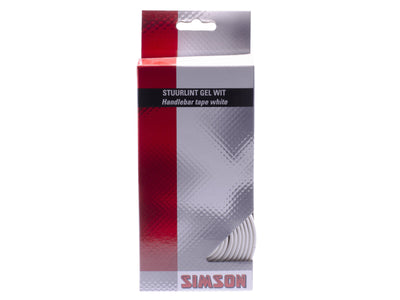 Simson Stuurlint Gel wit (racefiets, schokabsorberend, comfortabel)