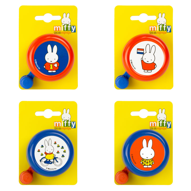 Widek b.v. widek nijntje fietsbel assortiment oranje en blauw met 4 verschillende stickers op kaart