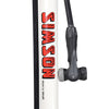 fietspomp met manometer staal 61 cm wit (020601)
