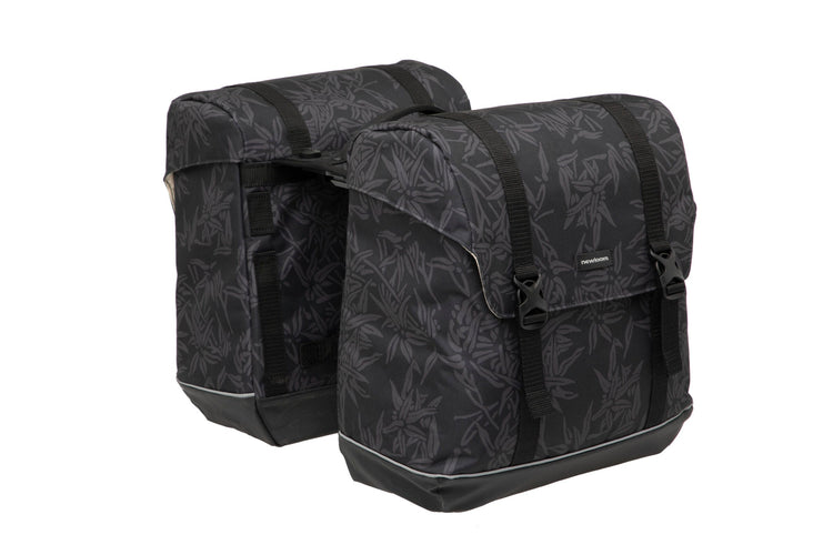 New Looxs Fietstas Alba Double - Waterafstotend Polyester - MIK Bagagedrager - Zwart Groen Zand