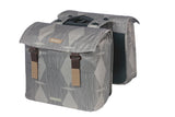 Basil Elegance dubbele fietstas, gerecycled PET, waterkerend, MIK, zwart, 40-49L - afbeelding 1