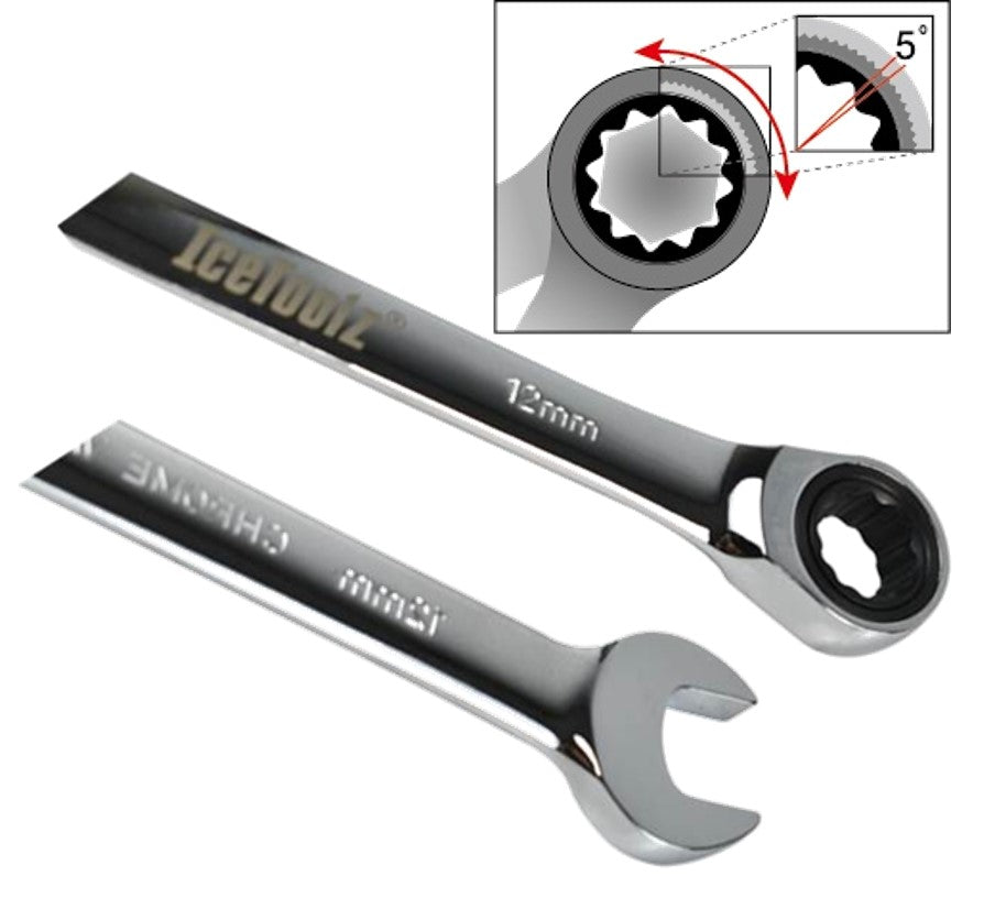 Steek- Ring-Ratelsleutel Icetoolz 12Mm