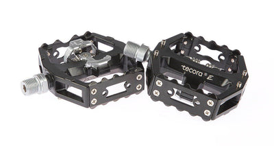 Buzaglo tecora e pedaal all mountain combi + spd zwart