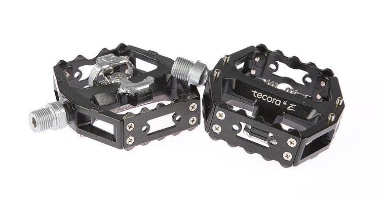 Buzaglo tecora e pedaal all mountain combi + spd zwart