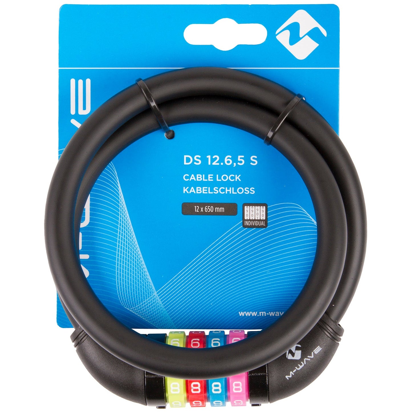Messingschlager m-wave kabelslot 12 mm. 65 cm zwart met code