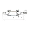trapas Shimano JIS 113,5 31 mm zilver
