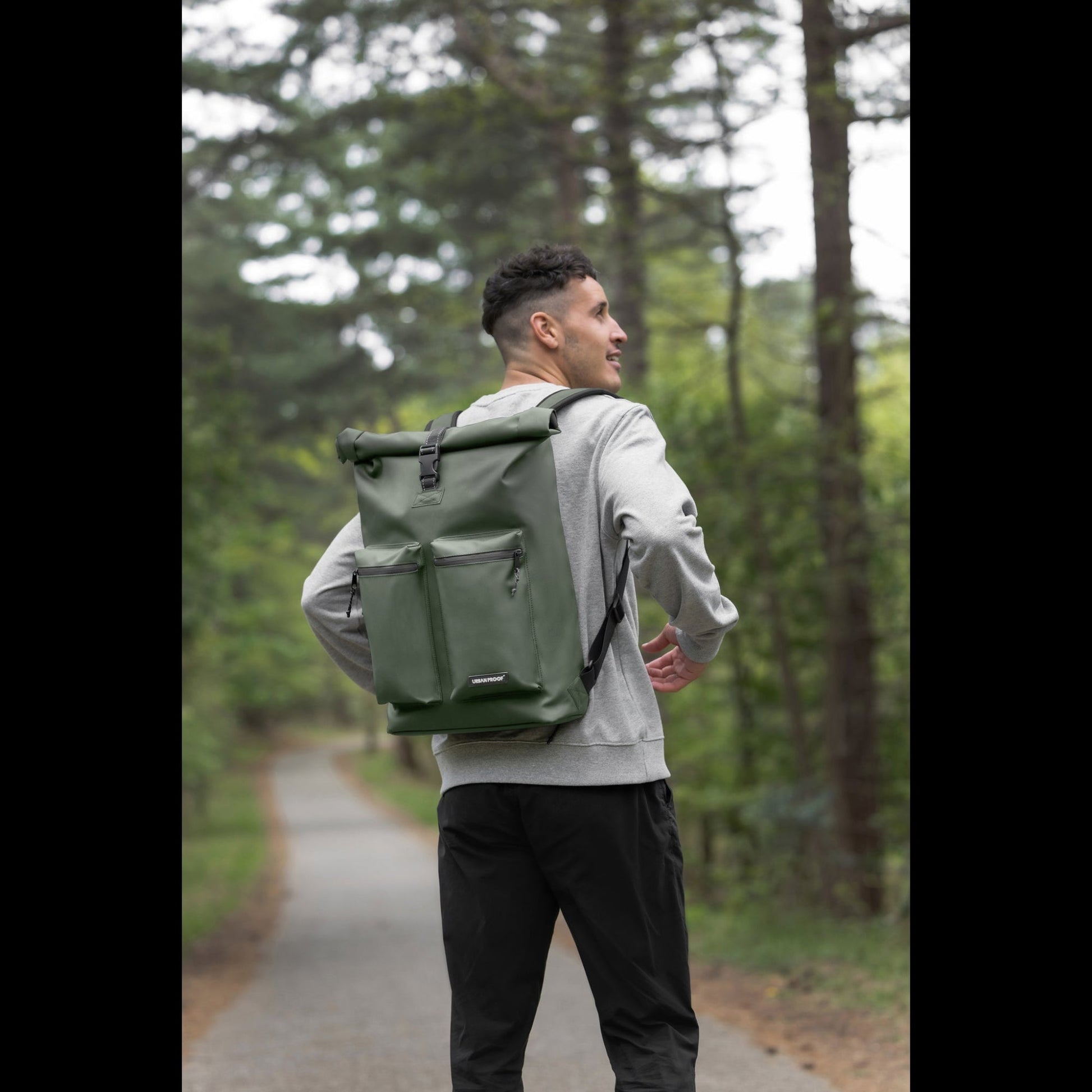 Dutchperfect urban proof rolltop backpack rugtas 20l groen recycled