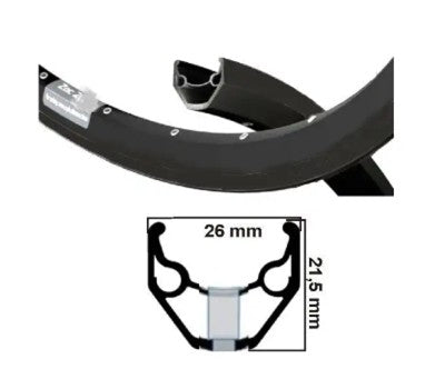 Ryde b.v. velg 28' - 14 622 zac421 aluminium disc zwart
