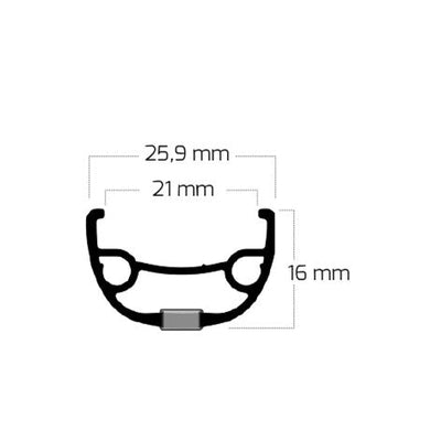 Ryde b.v. velg 28' - 14 622 rival21 disc zwart