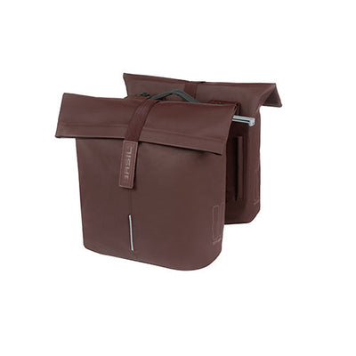 Basil Tas City Dubbel MIK Vegan Leather | Roasted Brown