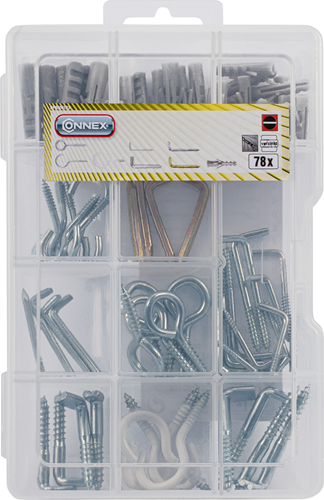 Connex assortiment schroefhaak-plug 78-dlg - dp8500123