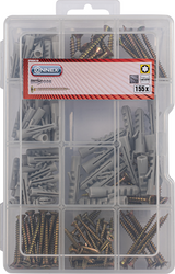 Connex assortiment houtschroef-plug 155dlg - dp8500126 - afbeelding 2