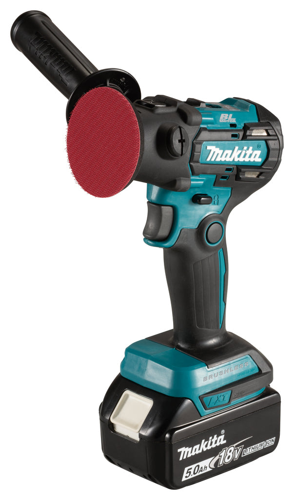 Makita dpv300rtj | accu polijst poetsmachine | 80 mm | 18v | set | 9,0 ah li-ion