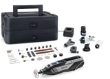 Dremel 8250-5 65 platinum+ - multitool - inclusief 2x 12v 2.0 ah accu - 65 accessoires - detailhandgreep - lijn-en circkelgeleider - bewerkingsplatform - comfort guard hulpstuk - frees hulpstuk - lader - - afbeelding 1