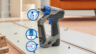 Dremel blueprint 12v borstelloze 3-in-1 schroef-boormachine dd12 | 12v 2,0ah accu + snellader + 9 schroefbits - f013dd12ja