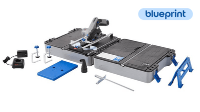 Dremel blueprint 12v compactzaag cs12jm | 12v draagbaar zaagstation | zaagstation + koffer + 1 x 12v 2,0 ah accu + snellader - f013cs12jm