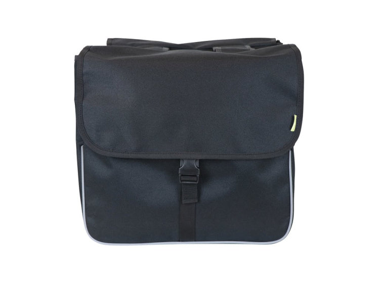 Dresco basic shopper dubbele fietstas 26 liter nylon zwart