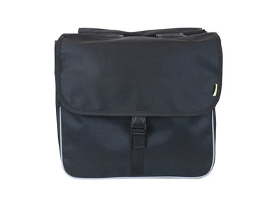 Dresco basic shopper dubbele fietstas 26 liter nylon zwart