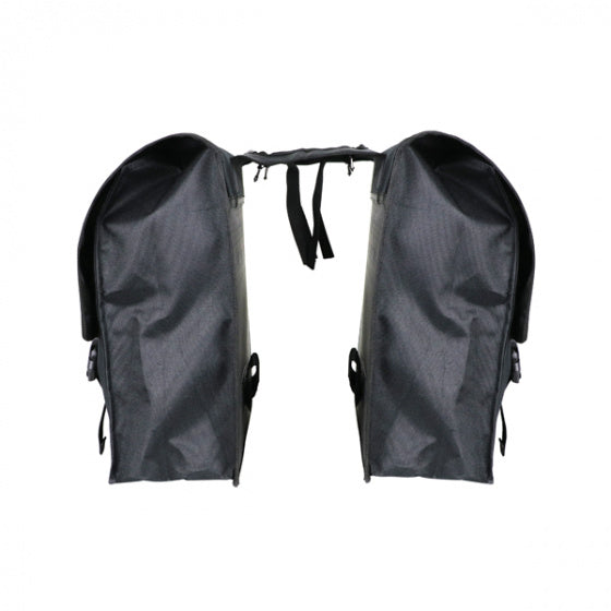 Dresco super shopper dubbele fietstas 50 liter nylon zwart