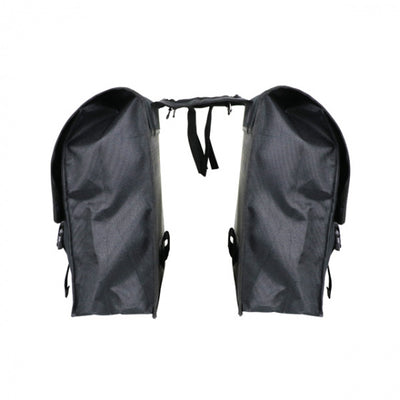 Dresco super shopper dubbele fietstas 50 liter nylon zwart