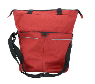 Dresco enkele fietstas en shopper 18 liter rood