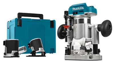 Makita drt50zjx2 accu freesmachine 18v li-ion | zonder accu's en lader in m-box - drt50zjx2