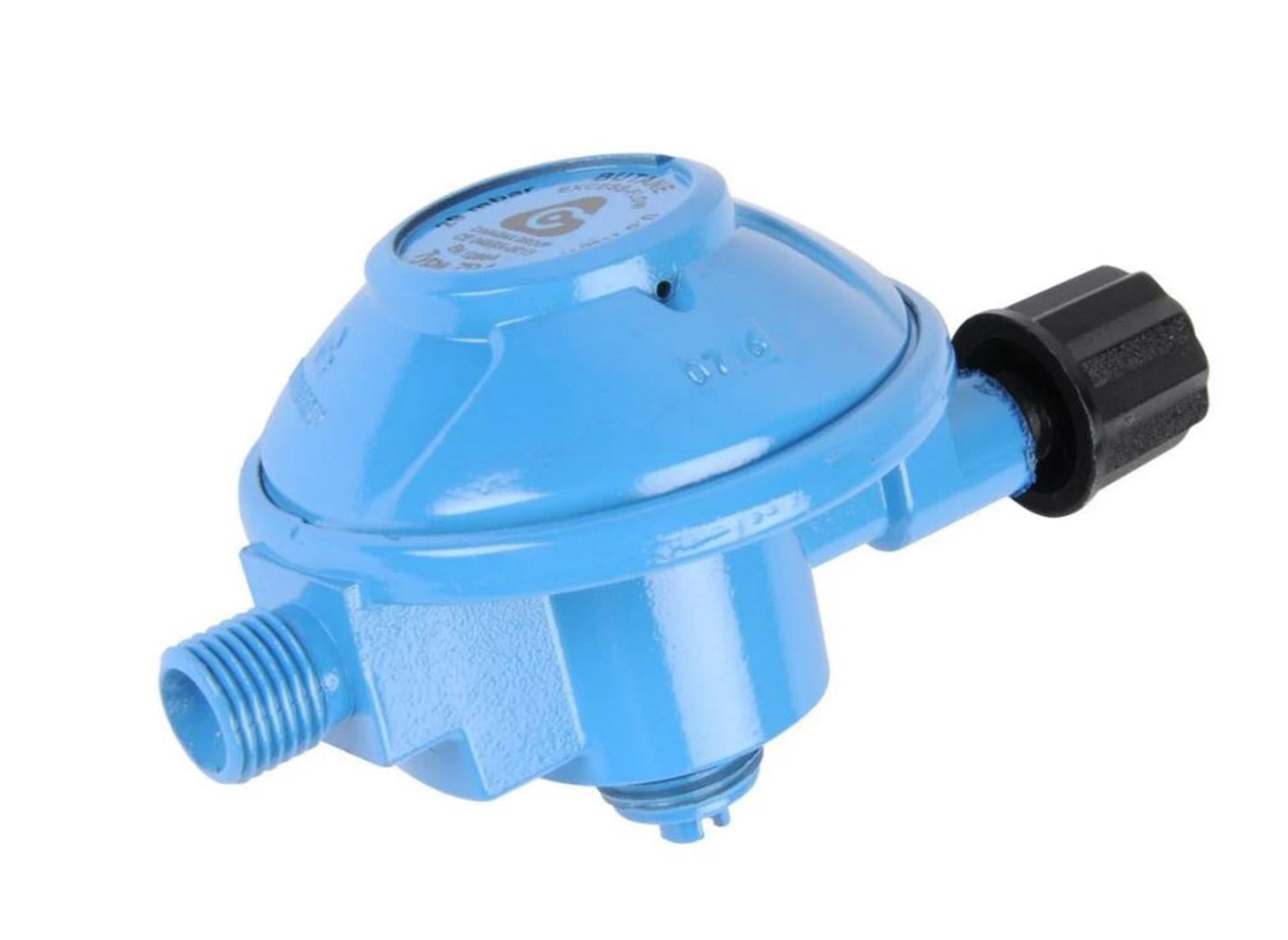 Drukregelaar 30mbar campinggaz x 1 4 links