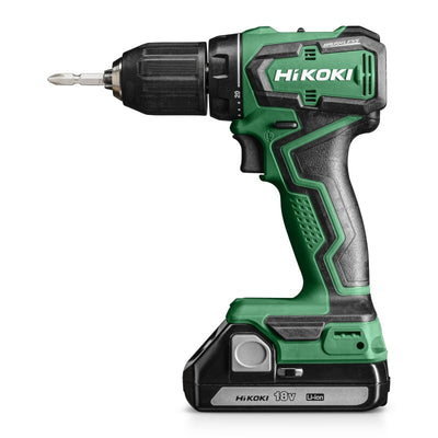 Hikoki ds18dd wrz accu boor-schroefmachine | 18v | 55nm | inclusief 2 accu's (2.0ah) en lader | in hsc ii ds18ddwrz