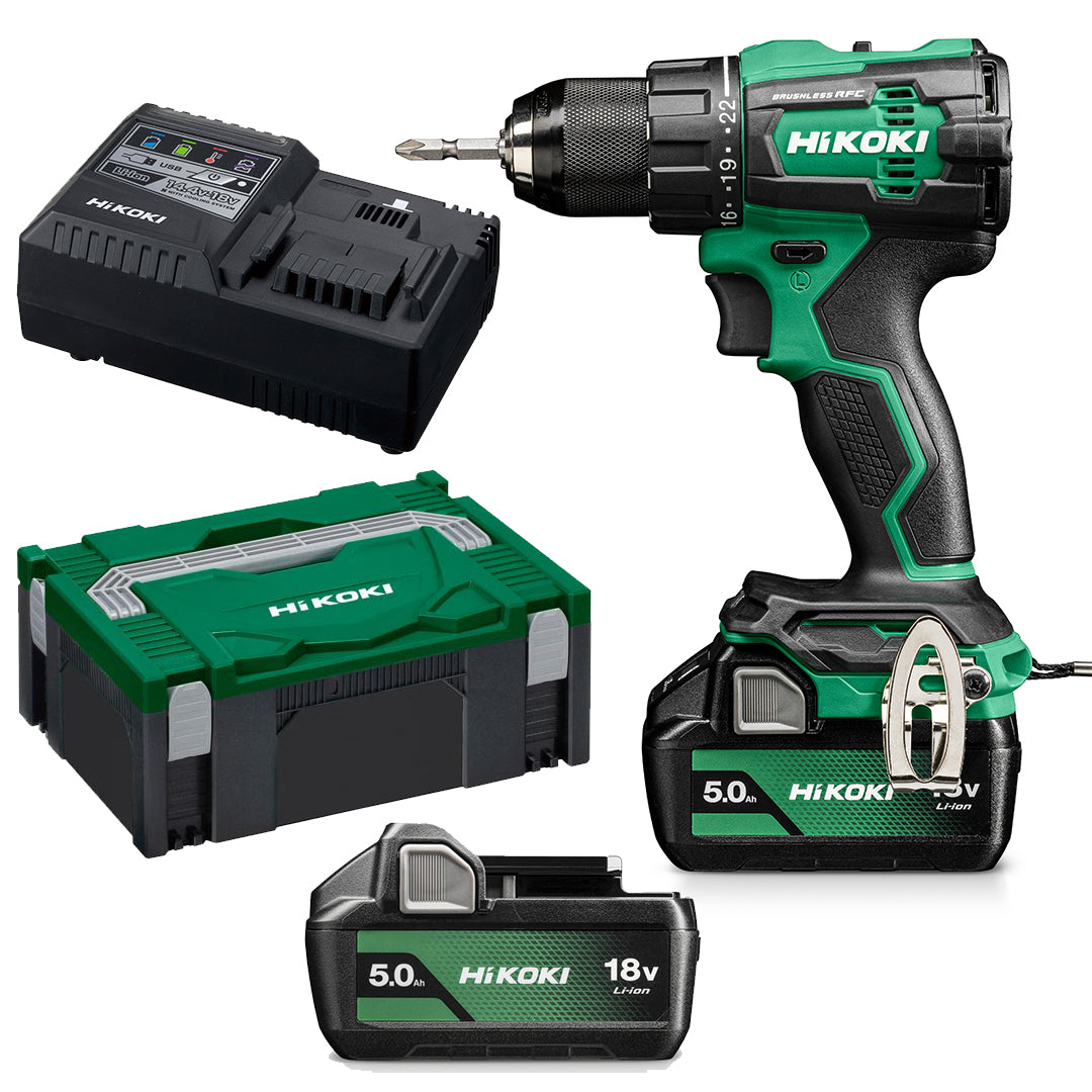 Hikoki ds18dewfz accu boor-schroefmachine | 18 v | 70 nm | 2 x 5,0 ah accu + lader | hsc ii koffer ds18dewfz