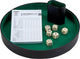 Longfield dobbelset compleet met 6 dobbelstenen, pokerpiste, scoreblok, dobbelbeker