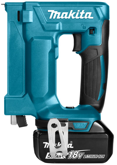 Makita dst112rtj 18 v nietmachine (nietbreedte 10mm) 5,0 ah accu (2 st), snellader, mbox