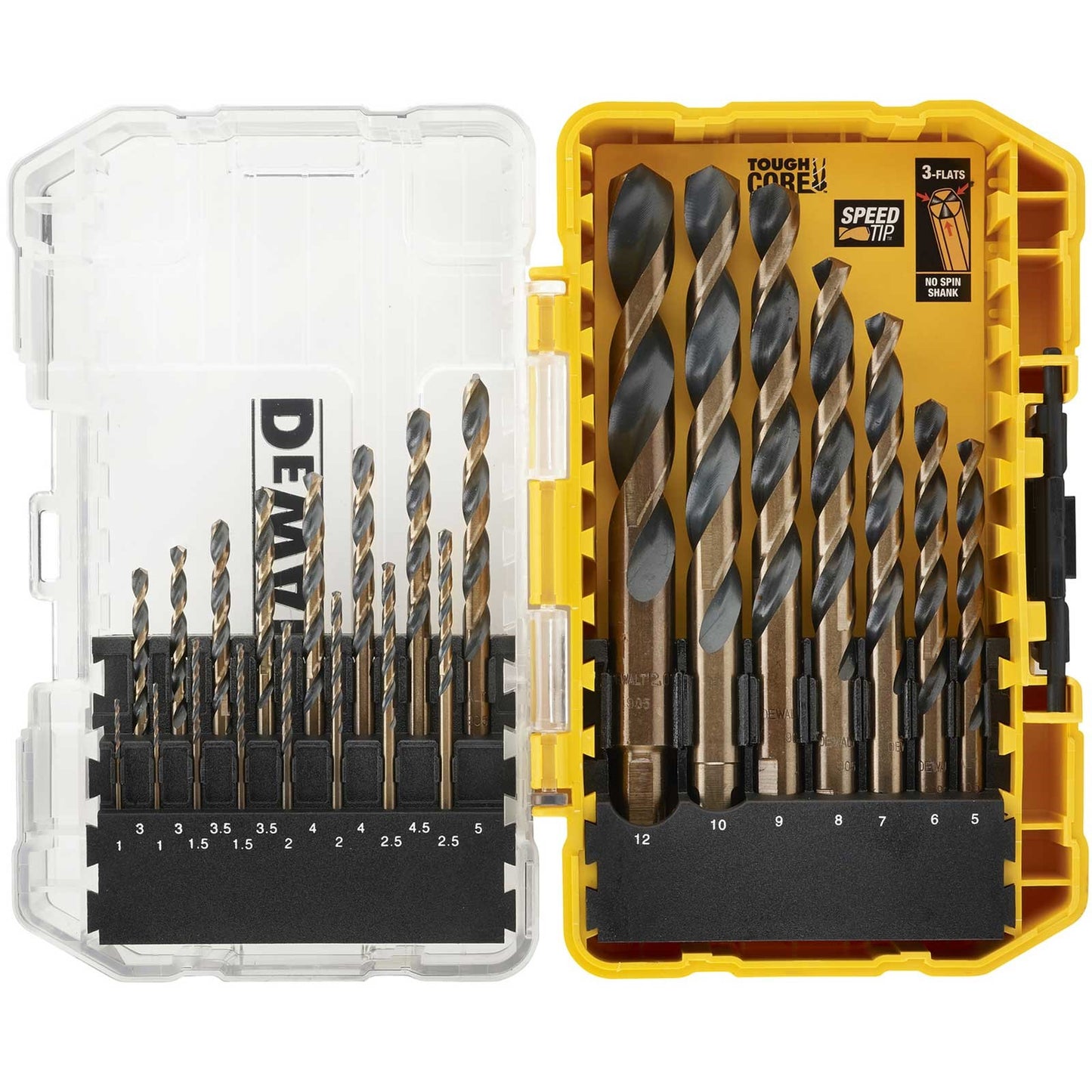 Dewalt accessoires dt70729-qz | 23-delig hss-g metaalboorset | in toughcase - dt70729-qz