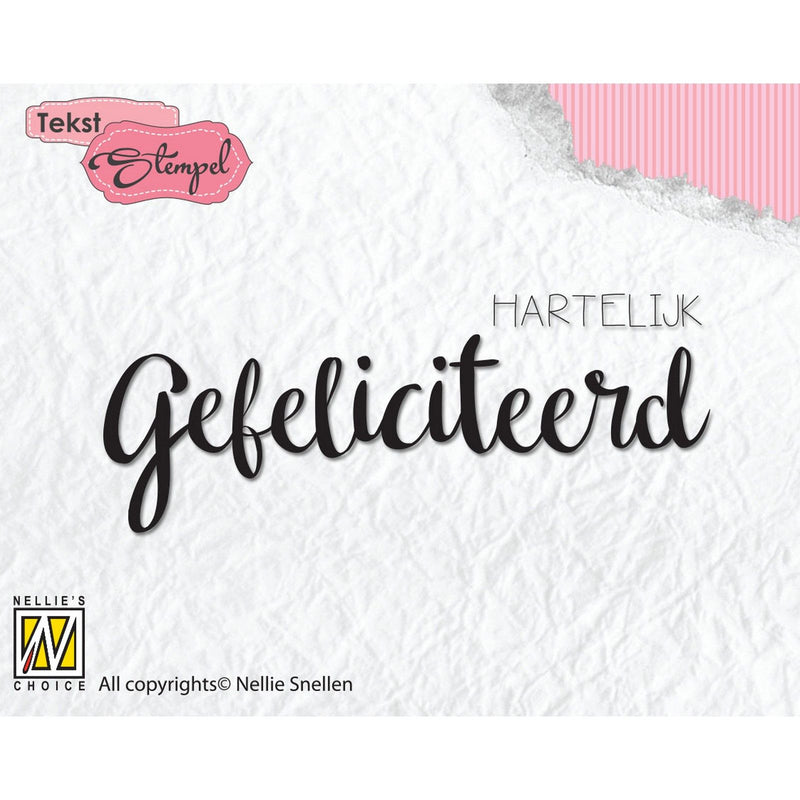 Nellie's choice • clear stempel nederlands hartelijk gefeliciteerd