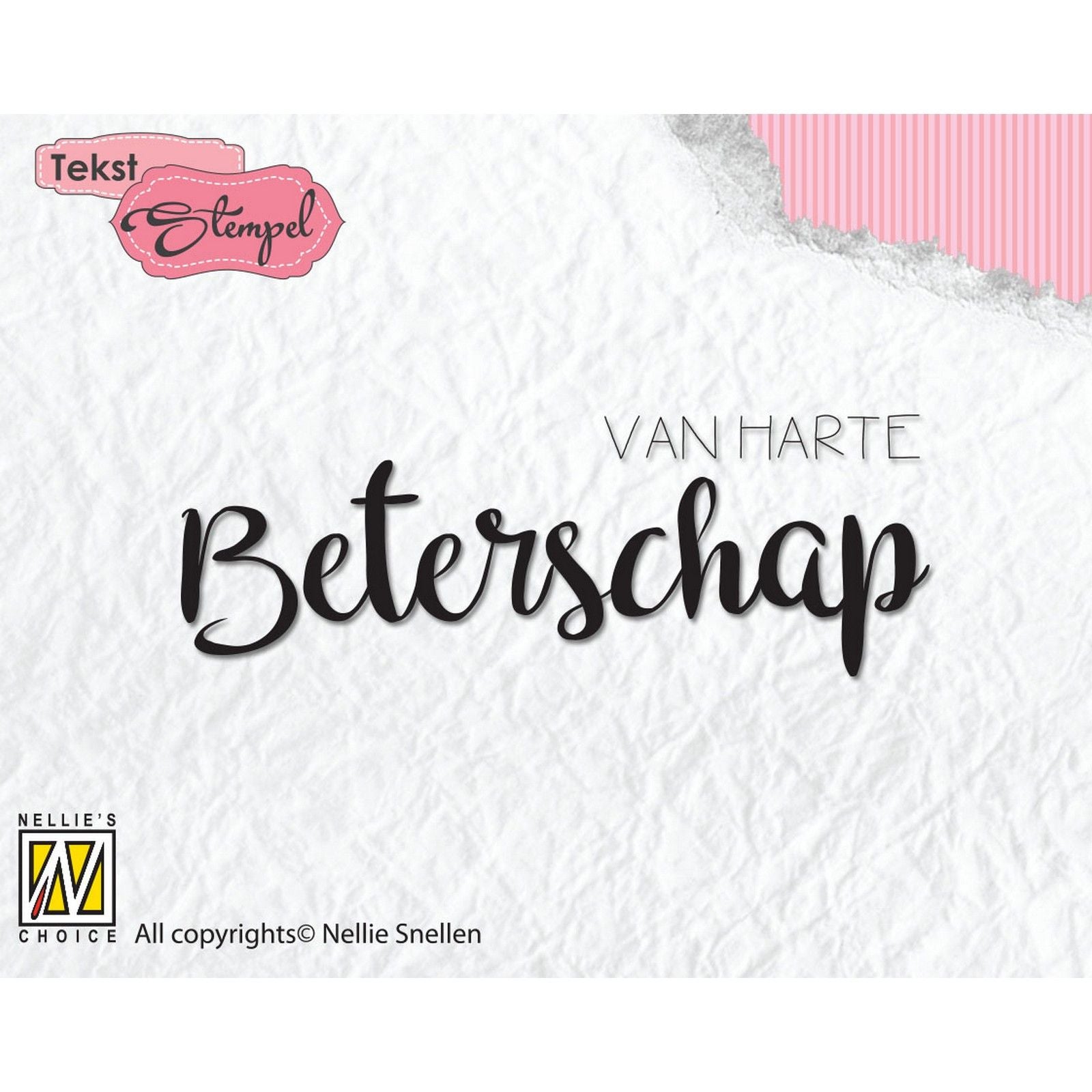 Nellie's choice • clear stempel nederlands van harte beterschap
