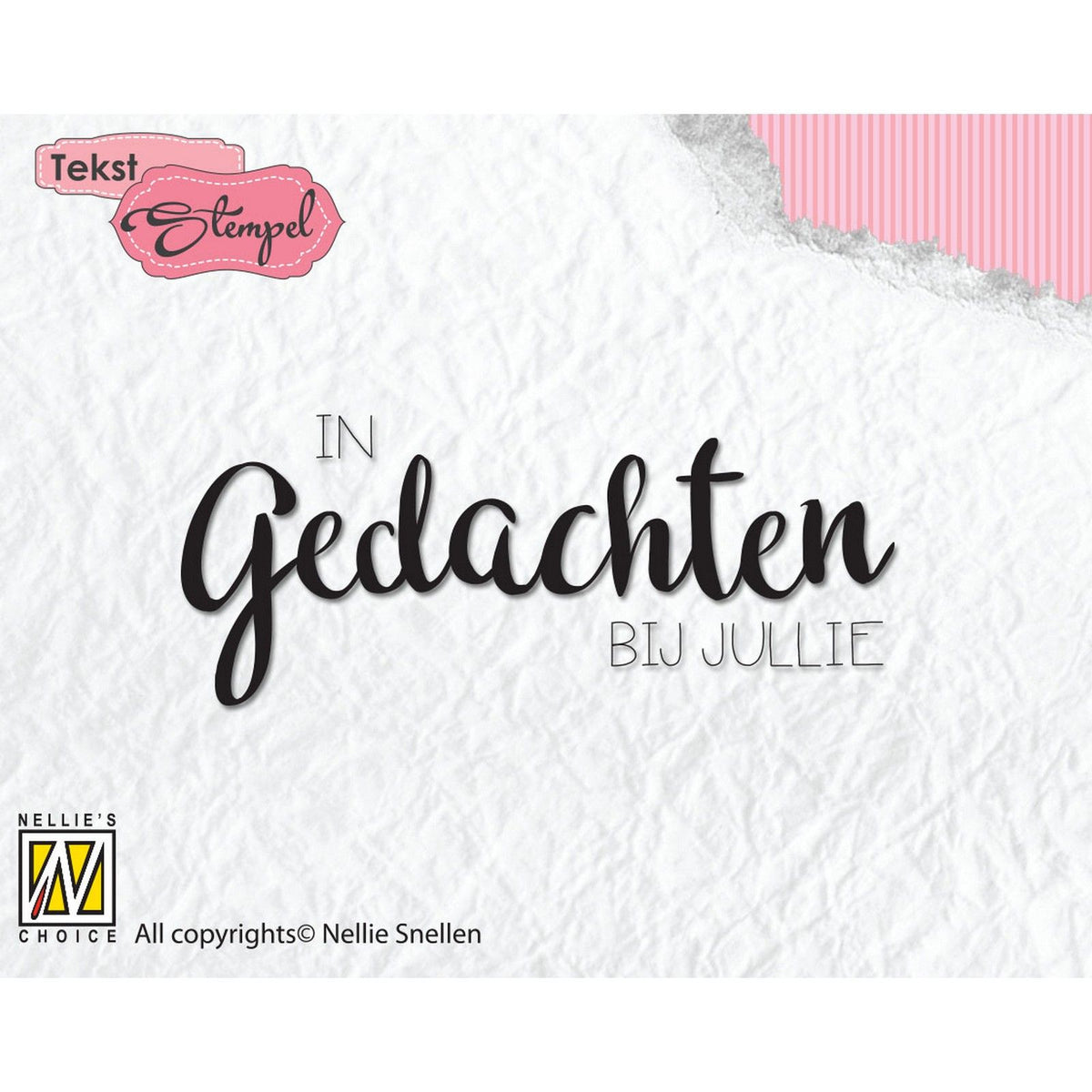 Nellie's choice • clear stempel nederlands in gedachten bij jullie