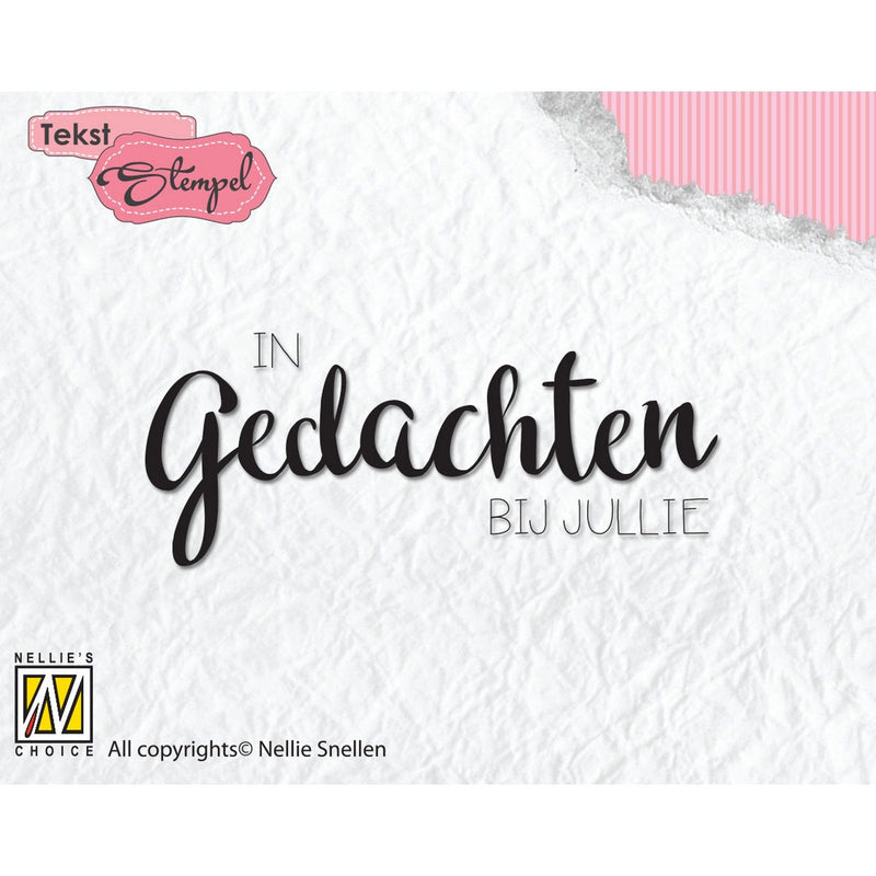 Nellie's choice • clear stempel nederlands in gedachten bij jullie