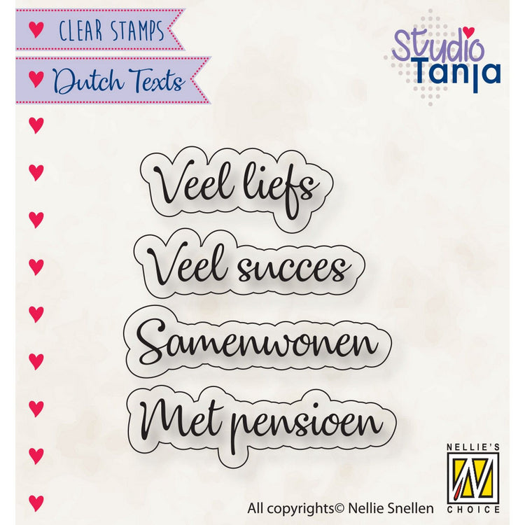 Nellie's choice • clear stempel nederlands veel liefs etc