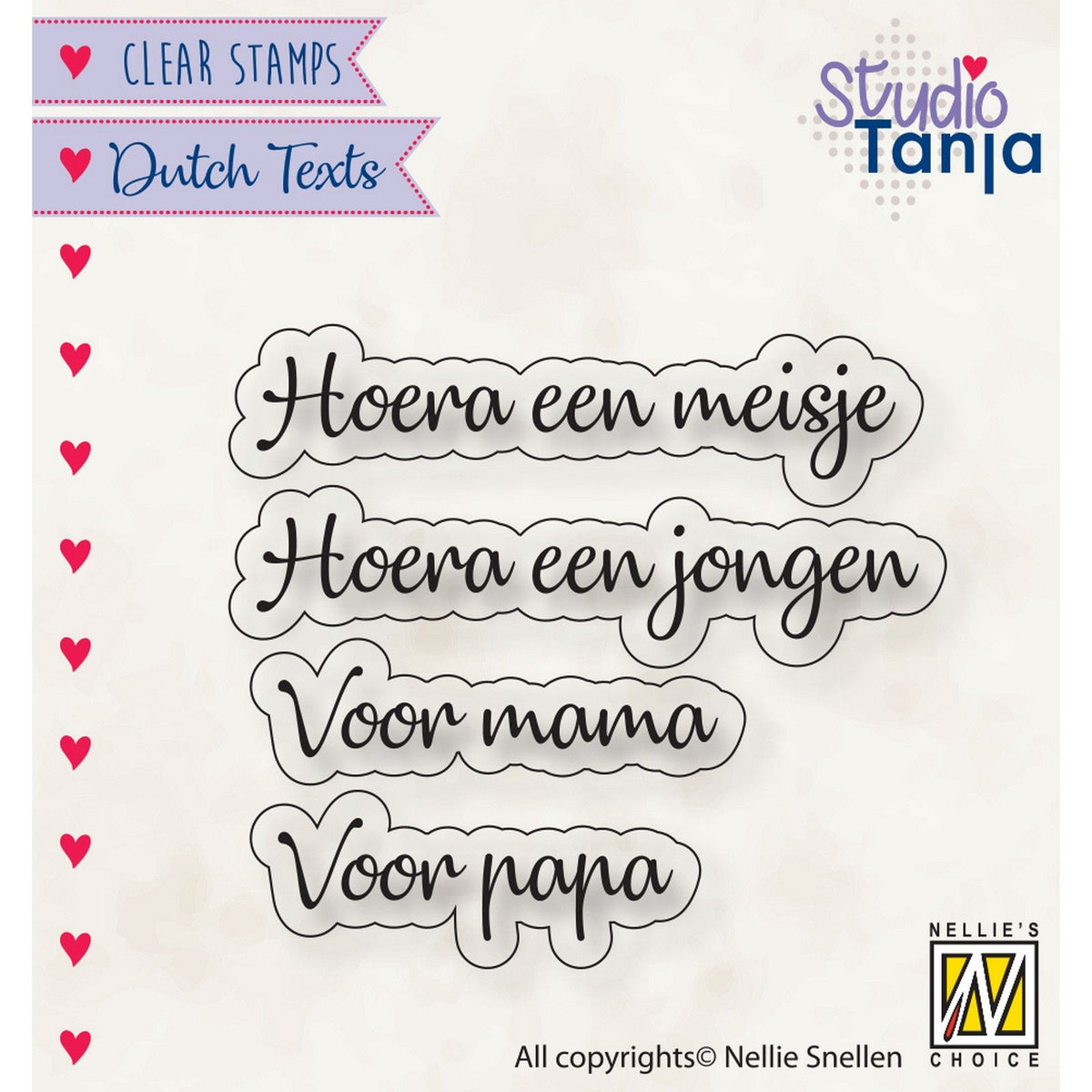 Nellie's choice • clear stempel nederlands hoera een meisje etc