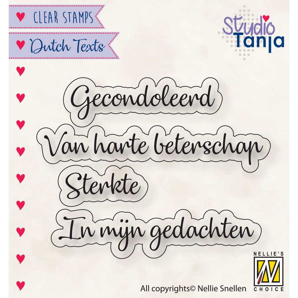 Nellie's choice • clear stempel nederlands gecondoleerd etc