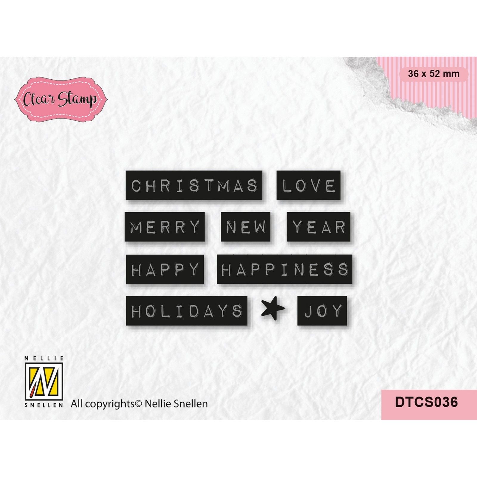 Nellie's choice • tekst clear stempel christmas love typed