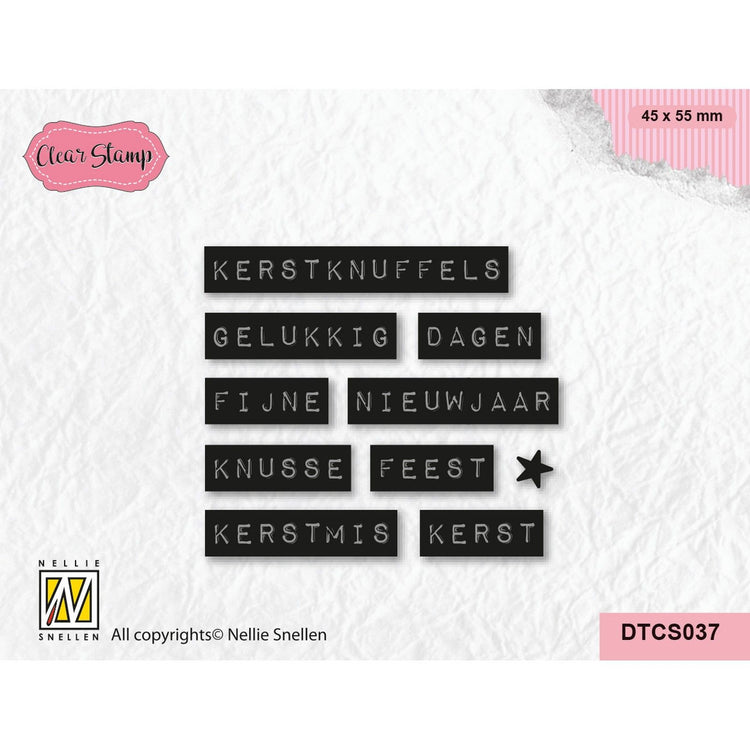 Nellie's choice • tekst clear stempel kerstknuffels typed